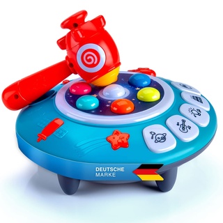 all Kids United® Whack a Mole Kinder Musik-Spiel mit Soundeffekten; Hau den Maulwurf Familien-Brettspiel Gesellschaftsspiel für Kids ab 3 Jahren