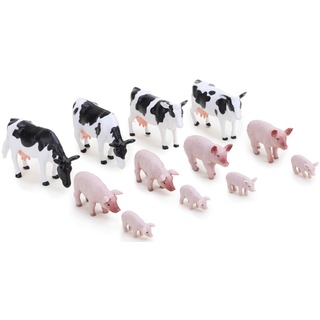 Toyland® Bauernhof-Tiere-Set im Maßstab 1:32 – The Farm Collection – Bauernhof-Tiere zum Sammeln (12-teilige Kühe und Schweine)