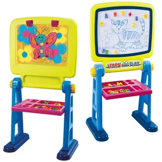 Play Standtafel Standtafel 55-tlg. Kinder Whiteboard Tafel Magnettafel mit Zubehör +3J bunt