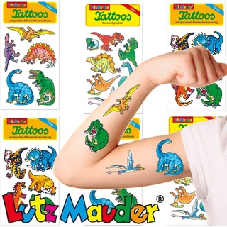 6-teiliges Tattoo-Set * Dinos * vom Mauder-Verlag | Kinder Kindertattoo Kindergeburtstag Geburtstag Mitgebsel Geschenk Tiere Dinosaurier T-Rex