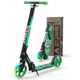 Apollo Cityroller City Scooter - Phantom Pro - Klappbarer City Roller für Kinder, Höhenverstellbar - Tretroller für Erwachsene - Roller grün