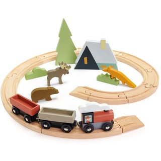 Tender Leaf Toys Treetops Zug Set - Spielzug Bahn Spielzeug für Kinder ab 3 Jahren, 7508701