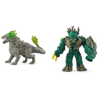 SCHLEICH 70149 Steindrache, für Kinder ab 7-12 Jahren, ELDRADOR CREATURES - Spielfigur & 70151 Dschungelherrscher, für Kinder ab 7-12 Jahren, ELDRADOR CREATURES - Spielfigur