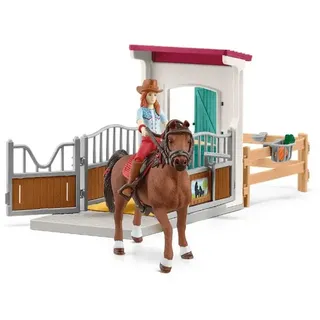 Schleich 42710 - Horse Club - Pferdebox mit Hannah & Cayenne