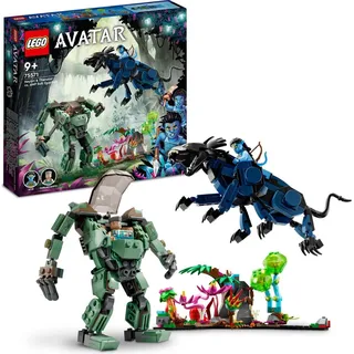 LEGO 75571 Avatar Neytiri und Thanator vs. Quaritch im MPA, baubares Action-Spielzeug mit Tierfigur und Pandora-Filmszene 2022, Geschenk für Kinder - Bunt