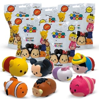 #sbabam Disney Tsum Tsum, Squishy Spielzeug mit Mickey Mouse, Minnie Mouse, Pinocchio, Nemo und Anderen, 5er-Pack, Disney Geschenke mit Weichen Kleinen Gummipuppen, Spielzeug ab 3 Jahre für Kinder