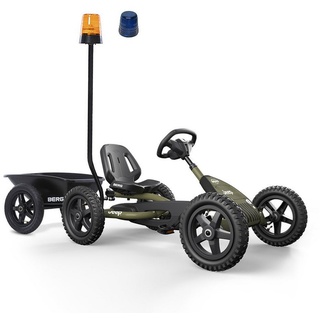 Berg Go-Kart BERG Pedal Go-kart Buddy Jeep Junior 2.0 BFR mit Vollausstattung, mit Kupplung & Anhänger