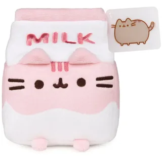 GUND Pusheen Erdbeermilch Plüsch Katze Stofftier ab 8 Jahren, Rosa/Weiß, 15,2 cm