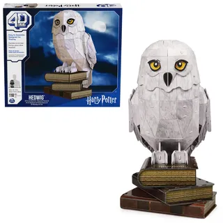 4D Build - Harry Potter, 3D-Puzzle der beliebten Schnee-Eule Hedwig aus hochwertigem Karton, 118 Teile, für Harry Potter Fans ab 12 Jahren