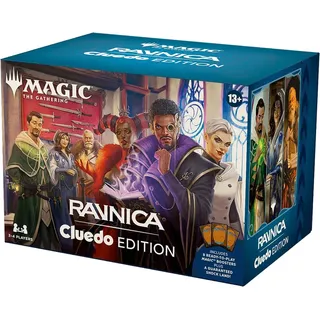 Magic the Gathering Sammelkarte Ravnica: Cluedo Edition Crime Card Game + Boosters Bundle Englisch, 8 Ready-to-Play Boosters blau