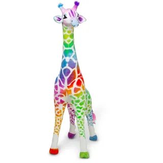 Melissa & Doug Lebensechte Regenbogen-Giraffe aus Plüsch