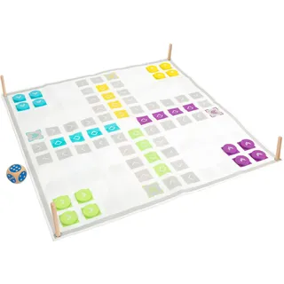 small foot Ludo und Leiterspiel XXL Active aus Holz, FSC 100%-Zertifiziert,Outdoor Spiele Klassiker, ab 4 Jahren, 11372