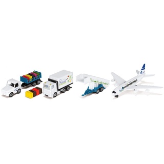 Siku Spielzeug-Flugzeug SIKU Super, Flughafen (6312), (Set, 6-tlg) weiß