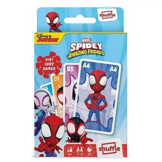 ASS Altenburger Spiel Disney Marvel Spidey & Friends - Quartett 4 in 1 (DE-Ausgabe), Familienspiel, Kinderspiel bunt