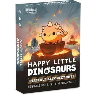 Asmodee: Happy Little Dinosaurs: Gefahren am Horizont, 8+ Jahre, 2-6 Spieler, italienische Ausgabe