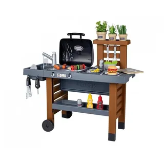 Smoby Outdoor-Spielküche, 43 teilig, mit Wasserpumpfunktion, mit Grill, Fritteuse, Kräuter