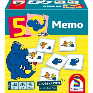 Schmidt Spiele Spiel Kinderspiel Logikspiel Die Maus Elefanten-Memo 50. Jubiläum 40664