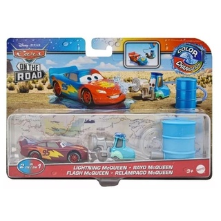 Cars Disney Toys Disney Color Changer 2022 On The Road Lightning McQueen with Pitty