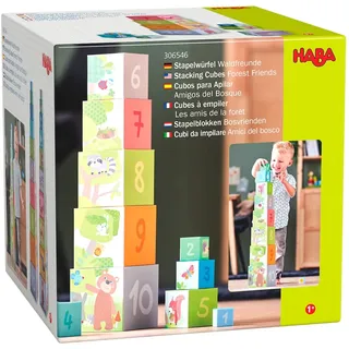 HABA Unisex Stapelspielzeug Stapelwürfel Waldfreunde 1er Pack