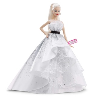 Barbie FXD88 Sammlerpuppe zum 60. Jubiläum, ca. 30 cm groß, blond, mit einem Kleid und einem Armband, die einem Diamanten nachempfunden sind
