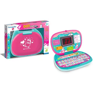 Clementoni - 16455 – Computer Kid DOT Unicorn – sprechendes elektronisches Lernspiel, Kindercomputer, Kinder-Laptop 3 Jahre, Technologie für Kinder, tragbar, Batterien im Lieferumfang enthalten