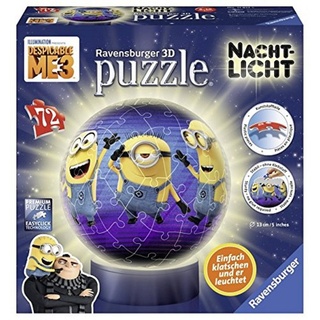 Ravensburger 3D-Puzzle 11817 Nachtlicht Minions Despicable Me 3 3D, 72 Puzzleteile, 3D Puzzle bunt