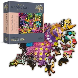 Holz Puzzle 1000 Bunte Katze