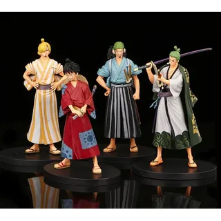 18-20cm Anime Figuren One Piece Luffy Zoro Sanji Lysop Kimono Figuren PVC Modell Spielzeug Puppe Statue Sammlung Kinder Weihnachtsgeschenk