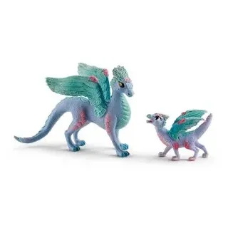 schleich Spielfigur BAYALA 70592, ab 5 Jahre, Blütendrache und Baby, 15 x 18 cm, 2 Teile