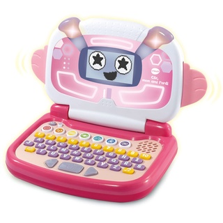 VTech - Pädagogischer Laptop für Vorschulkinder, kleines Pixel, Kindercomputer für Kinder ab 3 Jahren, Farbe Rosa, ESP-Version