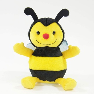 Kögler 76507 - Labertier Biene Diana, ca. 25 cm groß, nachsprechendes Plüschtier mit Wiedergabefunktion, plappert alles witzig nach und bewegt sich, batteriebetrieben