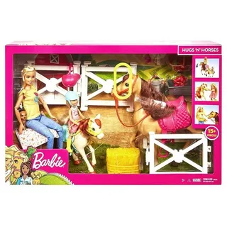 Mattel® Puppen Accessoires-Set Mattel FXH15 - Barbie - Puppen-Spielset Reitspaß, Pferde mit Zubehör bunt
