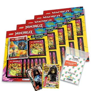 Bundle mit Lego Ninjago - Crystalized - Sammelsticker - 5 Multipack + 2 Limitierte Star Wars Karten + Exklusive Collect-it Hüllen