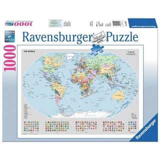 Ravensburger Puzzle 1000 Teile Ravensburger Puzzle Politische Weltkarte 15652, 1000 Puzzleteile