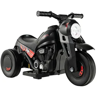 COSTWAY Elektro-Kindermotorrad 6V Elektromotorrad, mit Seifenblasenmaschine schwarz