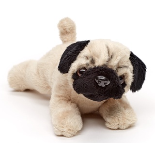 Uni-Toys - Mops Plushie (ohne Leine) - 21 cm (Länge) - Plüsch-Hund, Haustier - Plüschtier, Kuscheltier