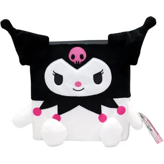 Hello Kitty Cubeez Kuromi 20 cm – Stapelbares Kuscheltier mit weichem Memory-Schaum für EIN quetschbares Gefühl, perfekt zum Sammeln, Stapeln und Ausstellen, Fans und Sammler