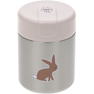 LÄSSIG Baby Kinder Thermo Warmhaltebox Brei Snacks auslaufsicher Edelstahl 315 ml/Food Jar Little Forest Rabbit