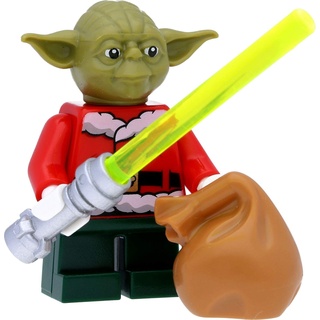 LEGO Star Wars Minifigur: Jedi Meister Yoda (als Weihnachtsmann, Santa) mit Zubehör
