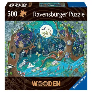 Ravensburger Puzzle 17516 - Fantasy Forest - 500 Teile Holzpuzzle für Kinder und Erwachsene ab 14 Jahren mit stabilen individuellen Puzzleteilen u...