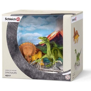 Schleich® Spielfigur Schleich 42217 - World of History - Triceratops und Therizinosaurus, 2 bunt