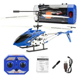 Kpaloft RC-Helikopter Hubschrauber, 3.5-Kanal, RTF, mit LED-Licht, Höhe-Halten, Blau, für Jungen, Erwachsene blau