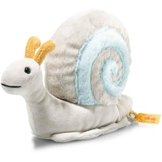 Steiff Snailly Schnecke 20 cm, Soft Cuddly Friends, Kuscheltier Schnecke, Flauschiges Stofftier zum Spielen & Kuscheln, aus kuschelweichem Plüsch für babysanfte Haut, waschmaschinenfest