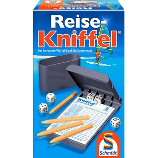 Schmidt Spiele Spiel, Reisespiel Würfelspiel Reise-Kniffel mit Zusatzblock 49091