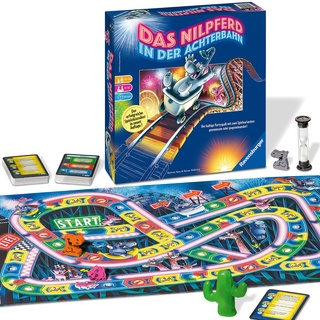 Ravensburger 26772 - Nilpferd in der Achterbahn - Gesellschaftsspiel für die ganze Familie, Spiel für Erwachsene und Kinder ab 10-99 Jahren, für 3-12 Spieler - Partyspiel