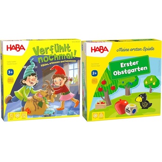 HABA 304508 – Verfühlt nochmal!, Fühlspiel für Kinder ab 3 Jahren & 4655 - Meine ersten Spiele Erster Obstgarten