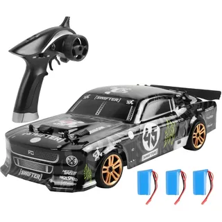 RC Drift Car 1:18 RC Car 2,4 GHz 4WD 30 km/h Hochgeschwindigkeits-RC-Rennwagen fuer Kinder Kinder Jungen Geschenk RTR 3 Batterie