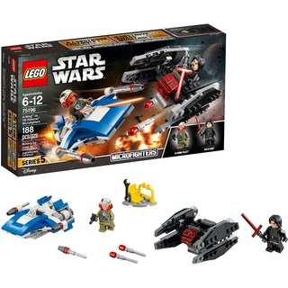 LEGO Star Wars 75196 The Last Jedi A-Wing vs. TIE Silencer Microfighters Building Kit