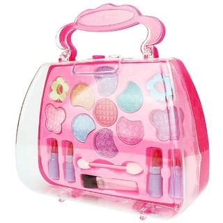 Houhence Spielzeug-Frisierkoffer Kinder-Geldbörse und Make-up-Spielzeug mit Princess Pretend Make-up rosa