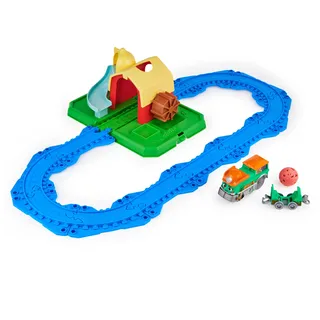 Mighty Express Farmbahnhof Spielset - Spielset mit 11-teiligem Gleisset, Push-and-Go Zug Farm-Frieda und Zubehör, ab 3 Jahren